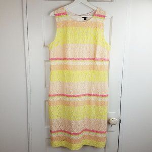Ann Taylor | Rainbow Lace Sheath Dress Size 14